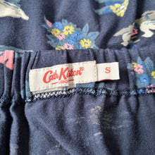 Load image into Gallery viewer, Cath Kidston Skirt Swans Print Navy Blue Pockets Shirt Mini Skater Jersey Small
