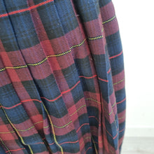 Load image into Gallery viewer, Vintage Essentials Tartan Skirt UK 18 16 14 Pleated Kilt Check Wrap Blue Red
