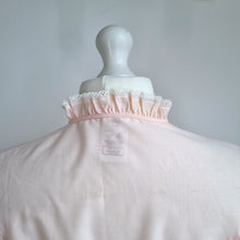 Load image into Gallery viewer, Vintage St Michael Nightgown UK 18 20 Pink Lace Frill 80s Midi Nightie M&amp;S
