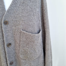Load image into Gallery viewer, ARKET Wool Alpaca Cardigan Small Grey Oversized Button Front Chunky Knit Pocket
