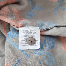 Load image into Gallery viewer, Seasalt Cornwall Scenic Dress 100% Linen Tunic Grey Pastel Short Floral Size 10
