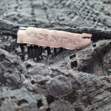 Load image into Gallery viewer, Made in Italy Blouse Lace 100% Cotton Black One Size Flare Sleeves Top Boho Goth
