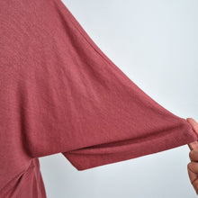 Load image into Gallery viewer, GAP Wrap Top Knit XL Dusty Pink Batwing Sleeves Tie Waist Oversized Jumper
