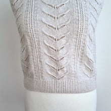 Load image into Gallery viewer, M&amp;S Sweater Vest Per Una Jumper Cream Cotton Wool Sleeveless Knit Beige Medium
