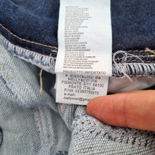 Load image into Gallery viewer, Melly&amp;Co Denim Joggers Made in Italy Jeans Adjustable Dark Blue Stretch Large 12
