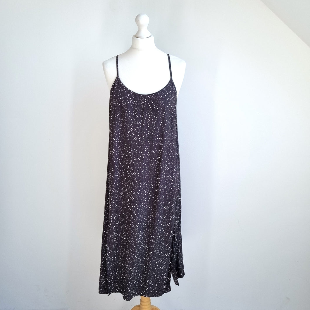 & Other Stories Slip Dress Black White Polka Dot Strappy Summer Sundress 10