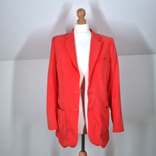 Load image into Gallery viewer, Joseph Boyfriend Blazer 100% Silk Coral Orange Lined Oversized Work Office 10
