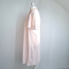 Load image into Gallery viewer, Vintage St Michael Nightgown UK 18 20 Pink Lace Frill 80s Midi Nightie M&amp;S
