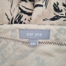 Load image into Gallery viewer, M&amp;S Per Una Dress UK 14 Long Midi Maxi Fit &amp; Flare Beige Floral 100% Cotton
