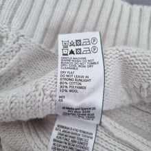 Load image into Gallery viewer, M&amp;S Knitted Tank Top Medium Ivory Cotton Blend Sleeveless Jumper Vest White
