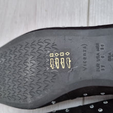 Load image into Gallery viewer, Vicenza Anthropologie Ballet Flats UK 3 Studded Black Square Toe Suede EU36
