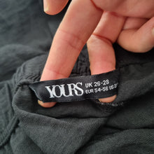 Load image into Gallery viewer, Yours Wide Leg Trousers 26 28 Plus Size Black Pockets Palazzo Elastic High Waist
