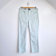 Load image into Gallery viewer, NYDJ Sheri Slim Jeans Mint Green Straight Leg Women’s UK 10 US 6 Lift &amp; Tuck
