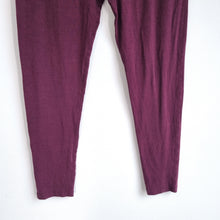 Load image into Gallery viewer, BAM Bamboo Clothing Leggings UK 14 Burgundy Purple Yoga Lounge Active Stretch
