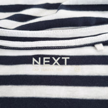 Load image into Gallery viewer, Bundle 2 Striped T-shirts UK 24 Black White M&amp;S Next Cotton Breton Short Sleeves

