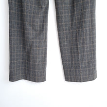 Load image into Gallery viewer, East Trousers Tweed Check Grey Straight Wide Leg Tailored Dress Pants Work 16
