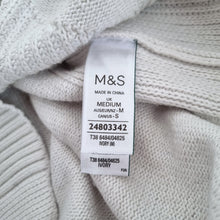 Load image into Gallery viewer, M&amp;S Knitted Tank Top Medium Ivory Cotton Blend Sleeveless Jumper Vest White
