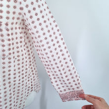 Load image into Gallery viewer, Vanessa Bruno Blouse Tunic UK 10 Paisley Print 100% Cotton Cream Red Top Boho

