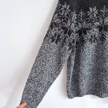 Load image into Gallery viewer, Next Fair Isle Jumper Men’s Large Grey Nordic Pattern Wool Blend Winter Knit
