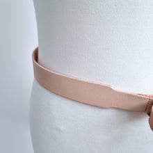 Load image into Gallery viewer, Vintage Laura Ashley Belt Genuine English Leather Skinny Nude Pink Gold  30-34''
