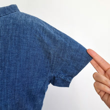 Load image into Gallery viewer, COS Denim Dress Shift 12 Dark Blue 100% Cotton Pockets Work Knee Length Office
