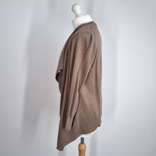 Load image into Gallery viewer, Tommy Bahama Taupe Waterfall Cardigan M Open Drape Cotton Blend Luxury Layer
