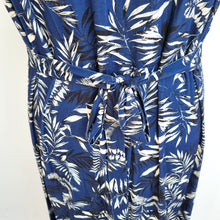 Load image into Gallery viewer, Joe Browns Maxi Dress Jersey Navy Blue Floral Leaf Print Stretch Summer Size 16
