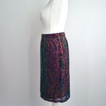Load image into Gallery viewer, Bonmarché Multicolour Sequin Pencil Skirt UK 20 Party Evening NEW Rainbow Plus
