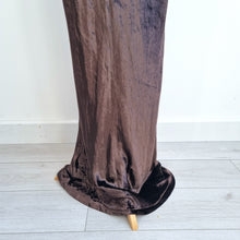 Load image into Gallery viewer, T Alexander Wang Slip Dress Medium NEW Velvet Brown Silk Blend Maxi Evening
