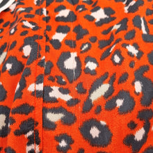Load image into Gallery viewer, Sandwich Leopard Print Skirt UK 12 EU 40 Red Elastic Waist Tie Animal A Line
