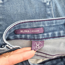 Load image into Gallery viewer, NYDJ Alina Jeans Leggings UK 8 Lift Tuck Skinny Blue Wash Stretch Mid Rise Denim

