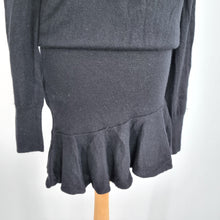 Load image into Gallery viewer, AllSaints Hava Jumper Dress Wool Cashmere Blend Black Roll Neck Knit Medium
