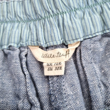 Load image into Gallery viewer, White Stuff Trousers 100% Linen 10 Light Blue Pleated Elastic Waist High Rise
