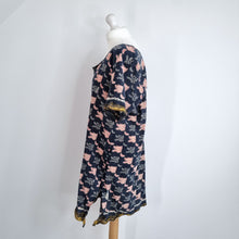 Load image into Gallery viewer, Vintage Indian Tunic Dress Block Print Cotton Kaftan Boho Ethnic 10-14 10 - 14
