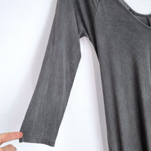 Load image into Gallery viewer, Made in Italy Harem Jumpsuit 10 12 Relaxed Grey Slouchy V Neck Romper Stretch
