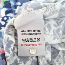 Load image into Gallery viewer, White Stuff Reversible Skirt A Line Blue Floral Print 100% Cotton Lined Flare 12
