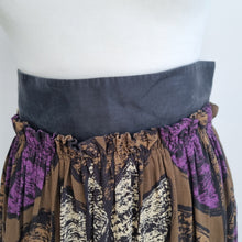Load image into Gallery viewer, Orla Kiely Skirt Tulip High Waist Brown Purple Retro Print Lined Knee Length 10
