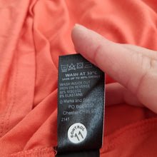 Load image into Gallery viewer, M&amp;S Maxi T-Shirt Dress Coral UK 16 Short Sleeves Stretch Viscose Casual Relaxed
