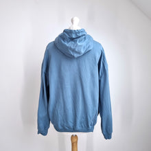 Load image into Gallery viewer, Howies Hoodie Blue Oversized Medium Organic Cotton Logo Pullover Sweatshirt

