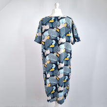 Load image into Gallery viewer, Seasalt Cornwall Midi Dress Linen Blend Tunic Field Walk Shift Blue Print 18
