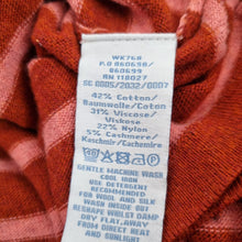 Load image into Gallery viewer, Boden Jumper Striped Longline Burgundy Pink Tunic Cotton Cashmere Blend Crew 12
