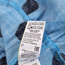 Load image into Gallery viewer, M&amp;S Dress Mini Polka Dot Babydoll Blue Tunic Smock Long Sleeves Casual 20 Petite
