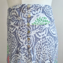 Load image into Gallery viewer, White Stuff Reversible Skirt A Line Blue Floral Print 100% Cotton Lined Flare 12
