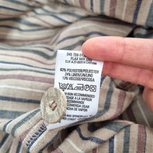 Load image into Gallery viewer, Vintage St Michael Blazer UK 18 20 Linen Blend Beige Striped 90s M&amp;S Jacket Plus
