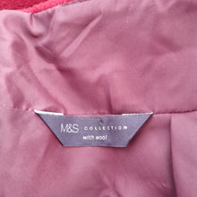 Load image into Gallery viewer, M&amp;S Collection Pencil Skirt Red Wool Blend UK 10 Knee Length Smart Work Russet
