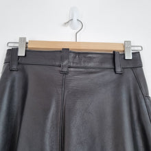 Load image into Gallery viewer, Vintage Lambskin Leather Trousers Black Genuine Heitorn Straight High Rise UK 8
