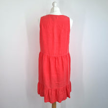 Load image into Gallery viewer, Cynthia Rowley Dress Sleeveless 100% Linen French Rose V-Neck Knee Length Smock
