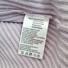 Load image into Gallery viewer, Madeleine 100% Cashmere Cardigan UK 8 Lilac Wrap Button Ribbed Knit 3/4 Sleeve
