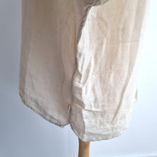 Load image into Gallery viewer, Elemente Clemente 100% Linen Top Size 1  UK 10 12 Beige Blouse Lagenlook Neutral
