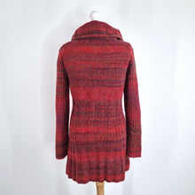 Load image into Gallery viewer, Joe Browns Jumper Dress Skater Roll Neck Chunky Knit Red Sweater Winter Mini 14
